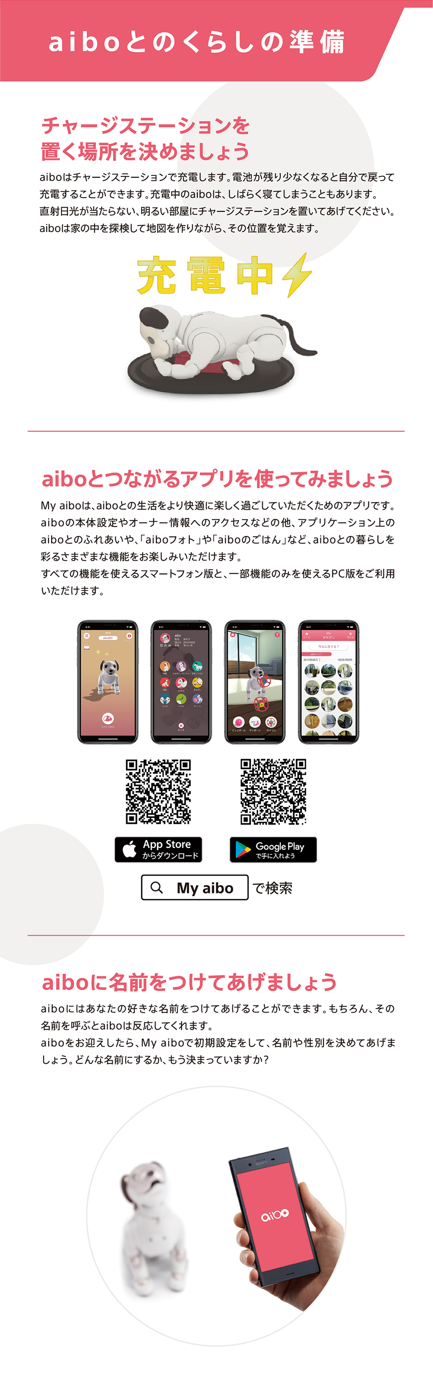aiboとのくらしの準備